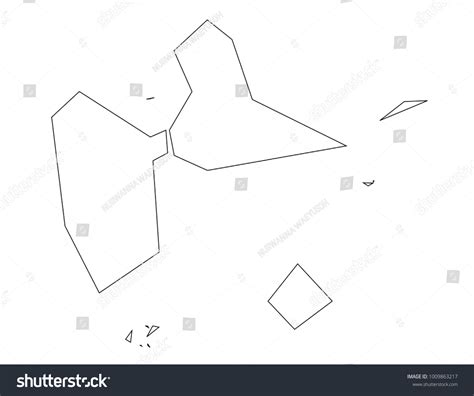 Guadeloupe Outline Map Detailed Isolated Vector Stock Vector (Royalty ...