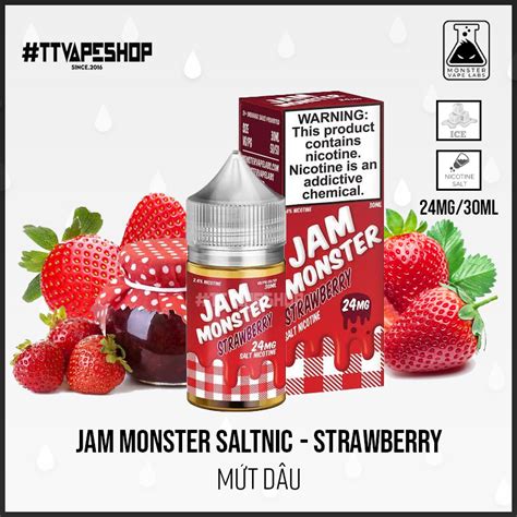 Jam Monster Salt Nic Strawberry M T D U Mg Ml