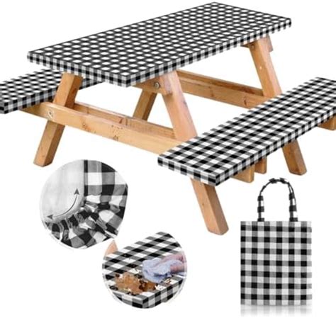 Amazon Houseables Picnic Table Cover With Bench Covers Plastic