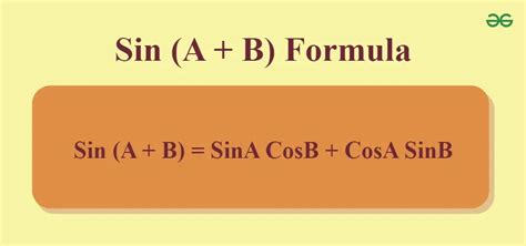 Sin A Plus B Formula - GeeksforGeeks