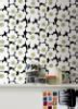 MKS4494 Black Pieni Unikko Peel And Stick Wallpaper By NuWallpaper