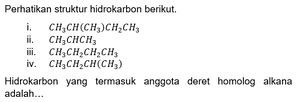 Perhatikan Struktur Hidrokarbon Berikut I CH3CH CH3 CH