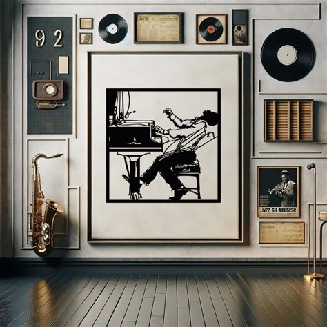 Jazz Pianist Metal Wall Art Decor