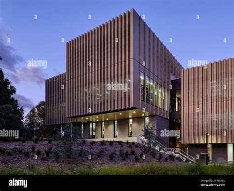 Western Elevation With Perforated Metal Facade Australian National University Research School
