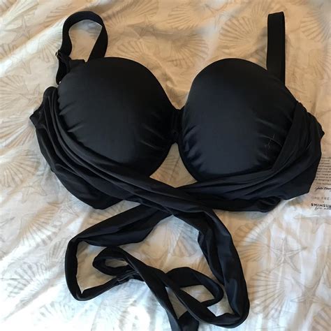 Swimsuitsforall Gabifresh Black Wrap Bikini Top Size Depop