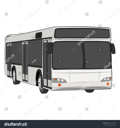 City Bus Vector Drawing Illustration Stock Vector (Royalty Free) 1086637970