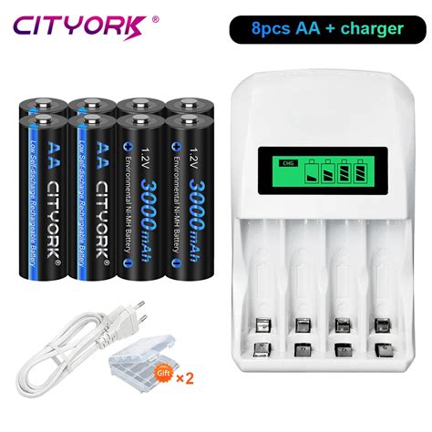 CITYORK 1 2V AA Rechargeable Battery NI MH Nimh AA 3000mAh Rechargeable