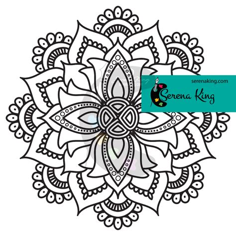 Ornate Lotus Mandala Coloring Page