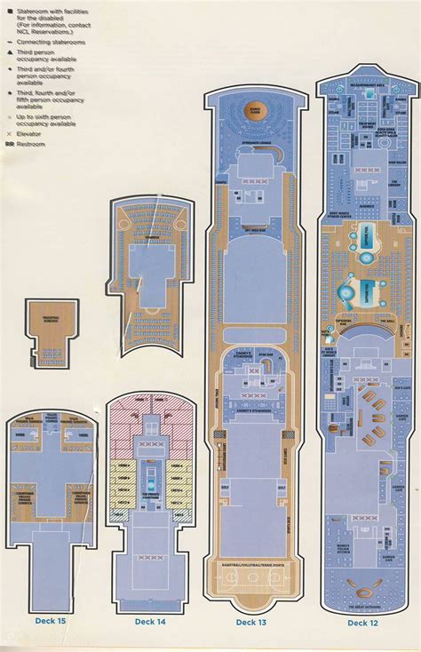 NCL_Jewel_deck_plan_2.JPG 904×1,400 pixels | Deck plans, Royal cruise ...