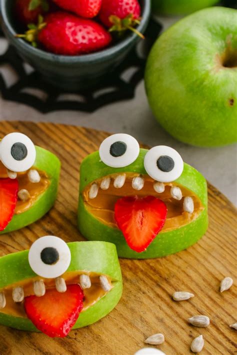 Halloween Apple Monster Mouth Easy Peasy Meals