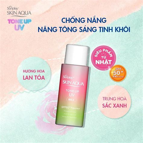 Review Kem Ch Ng N Ng Skin Aqua Tone Up Uv Milk Happiness Aura Finish