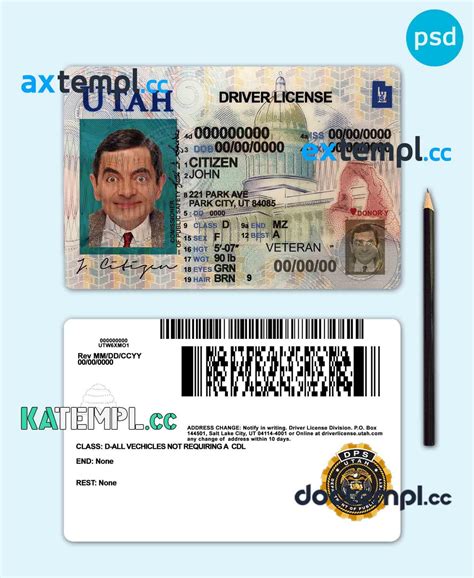 Sample Usa Utah Driving License Template In Psd Format 2021 Present Download By Axtempls Issuu