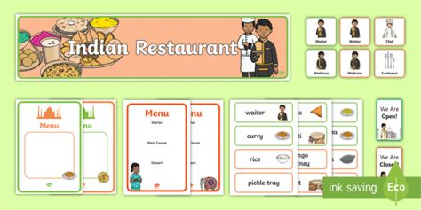 Indian Restaurant Role Play Pack Teacher Made