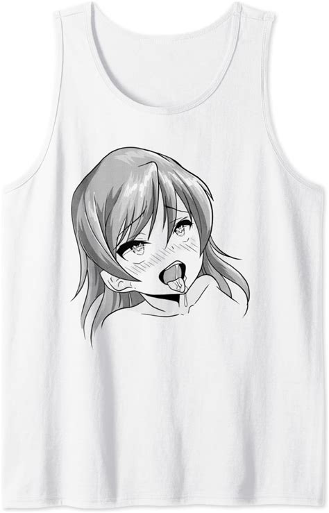 Amazon Ahegao Pleasure Face Ecchi Hentai Otaku Girl Waifu Tank Top Clothing Shoes Jewelry