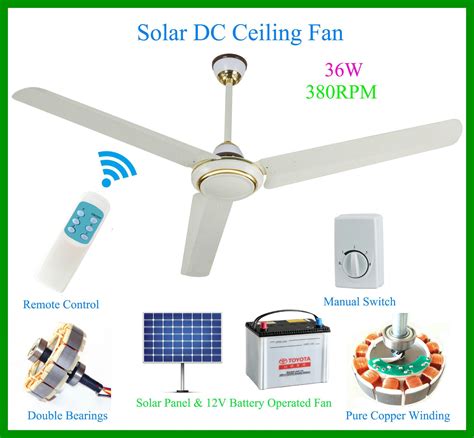 Super High Speed 12 Volt Solar Dc Ceiling Fan 2 380rpm Dc Ceiling Fan