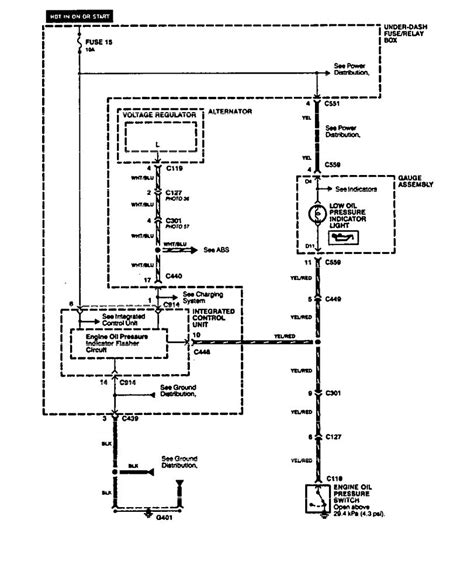 Acura Integra 1994 1996 Wiring Diagrams Oil Warning