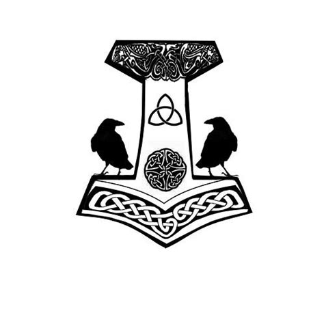 Two Black Birds Sitting On Top Of An Open Book With A Celtic Symbol In