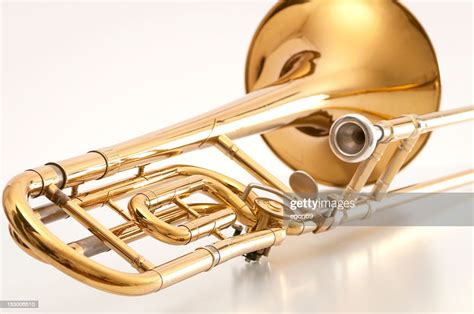 A Closeup Of The Back Of A Golden Trombone High Res Stock Photo Getty