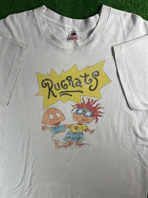 Vintage 90s Rugrats Nickelodeon Cartoon XL White Shir… - Gem