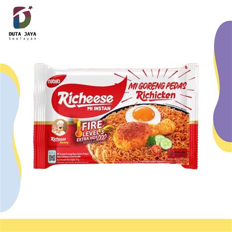 Jual Richeese Mie Instan Goreng Ayam Pedas Richiken Level 3 Shopee