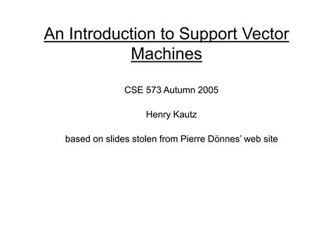 support vector machinesppt