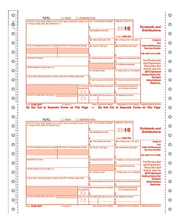 ComplyRight 1099 DIV Tax Forms Continuous Copy A B And C 3 Part 9 X 11