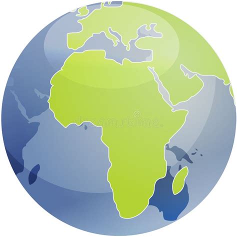 Map Of Africa On Globe Stock Vector Illustration Of Blue 6012368