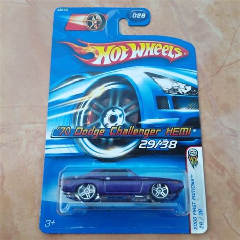 Jual Hot Wheels Dodge Challenger Hemi Ungu Biru Blue Card Shopee Indonesia