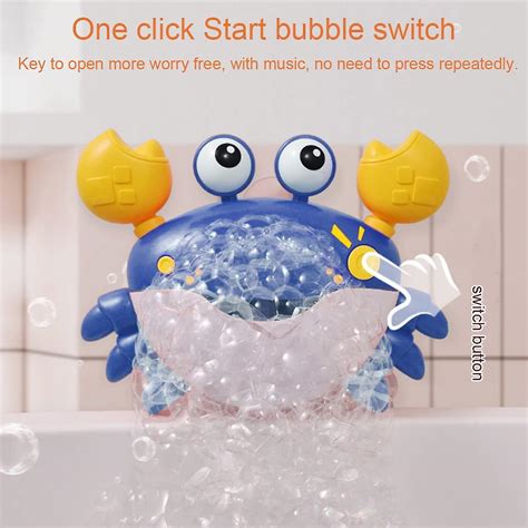 Baby Bath Toys Bubble Machine Baby Electric Crab Bubble Blower Cartoon