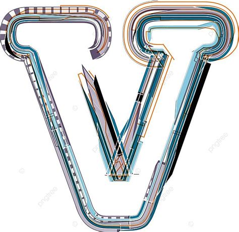 Font Illustration Letter V Vector Text Doodle Vector Vector Text