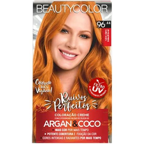 Tintas Cabelos Ruivos - Kit Tinta Beautycolor Para Cabelos Ruivo Claro Indecifrável 96.44 - Destro