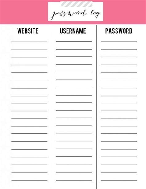 Password Spreadsheet Template Db Excel