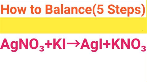 Agno3kiagikno3 Balanced Equationsilver Nitratepotassium Iodidesilver Iodidepotassium