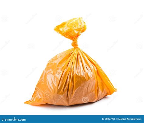 Orange Garbage Bag Stock Image Image Of Full Cleaning 80227955