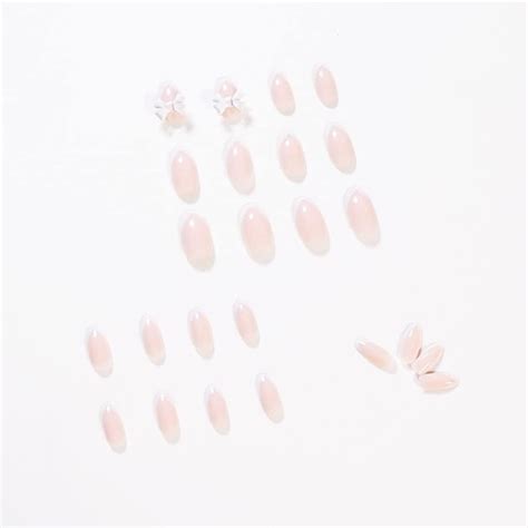 Nude Simple French Bow HerNails Press On Nails