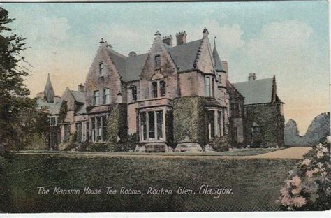 Glasgow Rouken Glen Mansion House Tea Rooms Colour Postcard 1921 Ebay