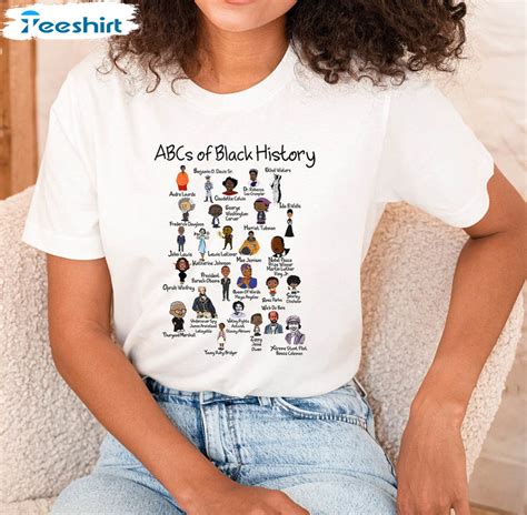 Black History Trendy Shirt, Abcs Of Black American History Month Short ...