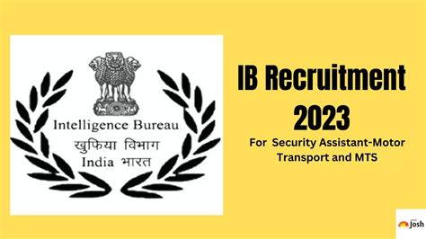 Ib Recruitment 2023 Notification Out Apply Online For 677 Sa And Mts Posts