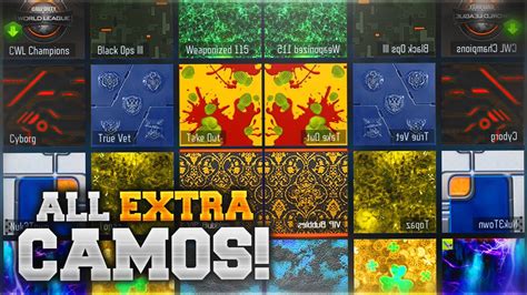 How To Get All 17 Secret Extra Camos In Black Ops 3 Black Ops 3 All 17 Extra Camos Unlocked