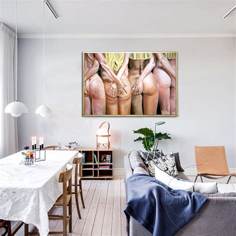 Handpainted Nude Female Body Oil Canvas Art Sexy Wall Decor Weposters