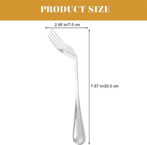 Fomiyes Adaptive Curved Fork Stainless Steel Utensil For Hand Tremors