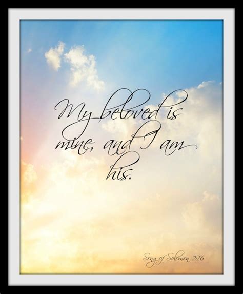 Items Similar To My Beloved Is Mine And I Am His Print Poster 8 X 10