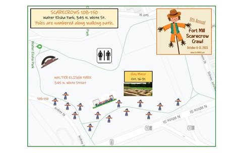 2023 Scarecrow Crawl Map Fort Mill Sc