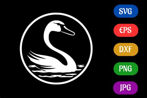 Swan Black Svg Vector Silhouette 2d Graphic By Creative Oasis