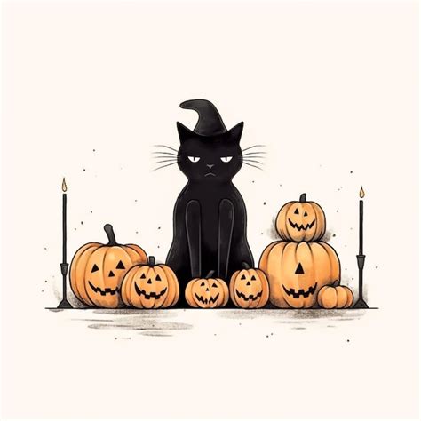 Premium AI Image | black cat cute pet costume Halloween day