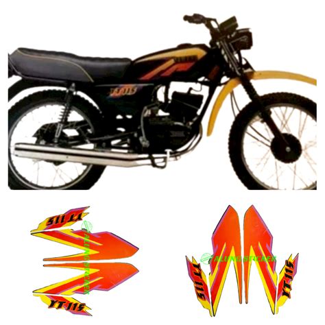 Stiker Striping Lis Les Body Motor Yamaha Yt Tahun Warna Merah