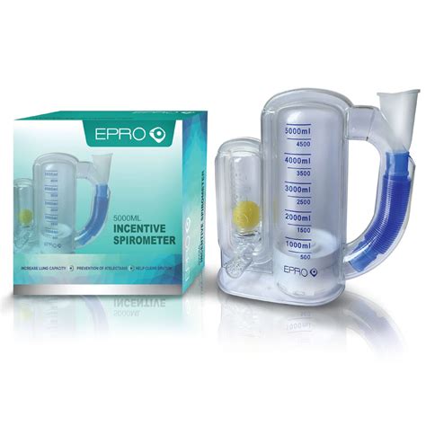 Epro Incentive Spirometer Adult Lung Breathing Exerciser 5000ml