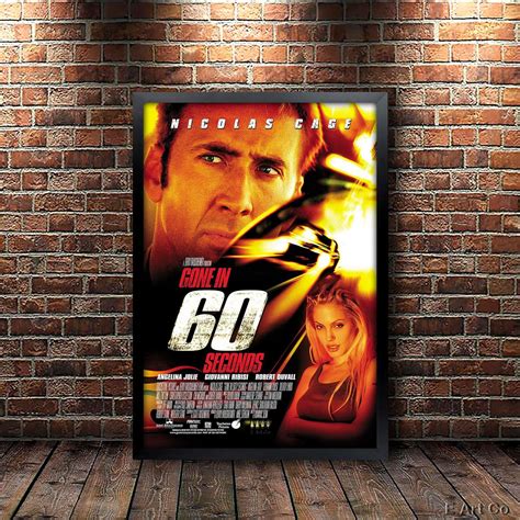 Gone in 60 Seconds Movie Poster Framed and Ready to Hang. - Etsy