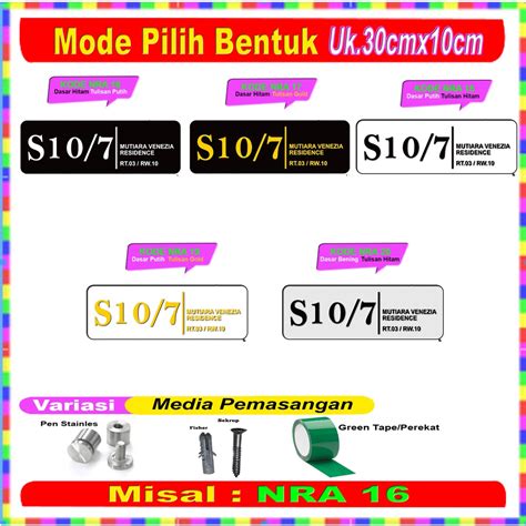 Jual Papan Nomor Rumah Akrilik No Rumah Akrilik Alamat Rumah Laser