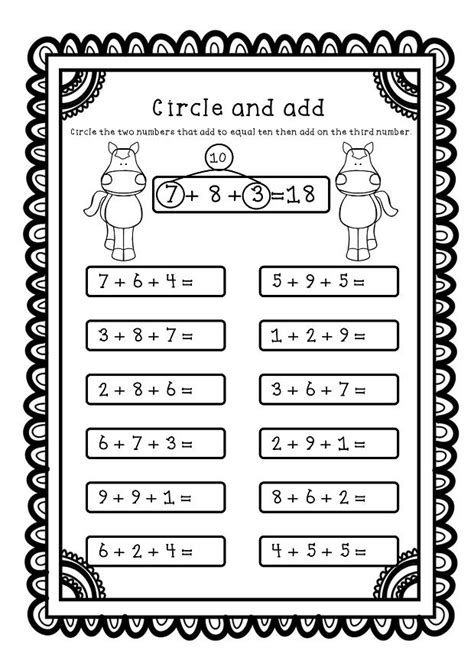 Adding Numbers First Grade